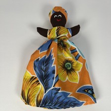 Vintage Handmade 10" Jamaican 2 in 1 Flip Topsy Turvy Folk Art Doll