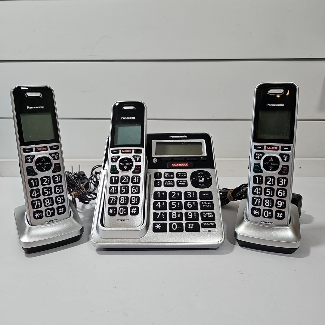 Panasonic KX-TGF970 Cordless Home Phones With Charging Docks Set Of 3 Tested