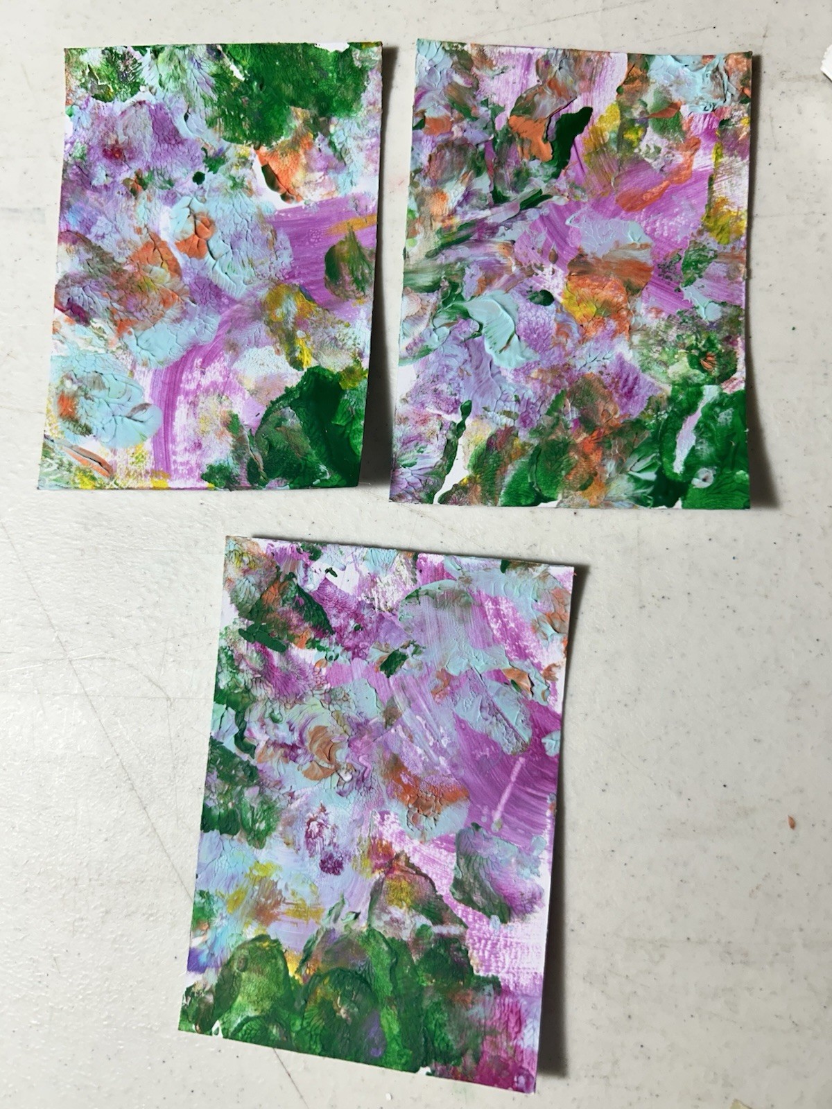 ACEO Textured 2.5x3.5 Mixed Media Whimsical Experimental Series