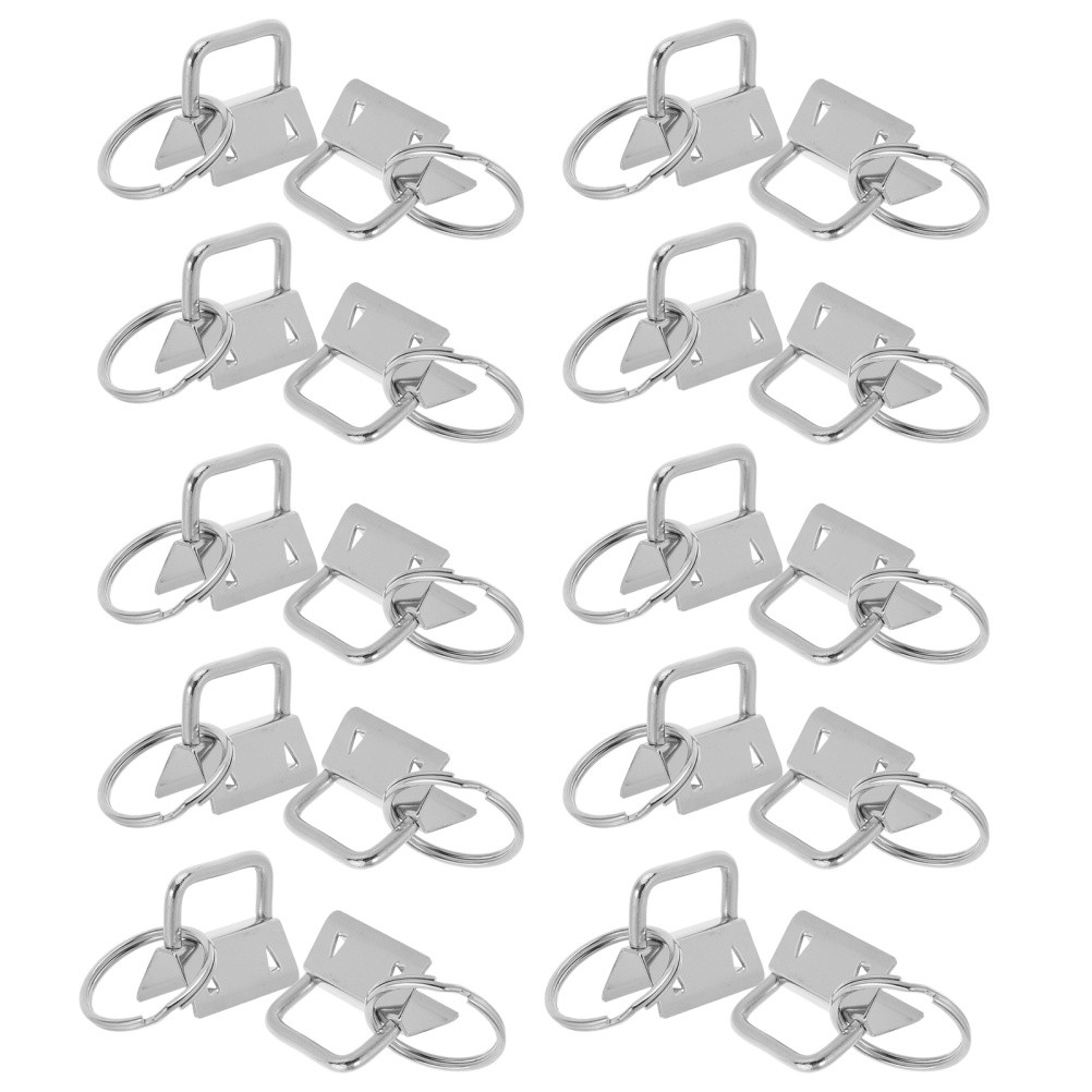  50pcs Keychain Hardware: Key Fob Crafting Tools With Pliers Split Rings -