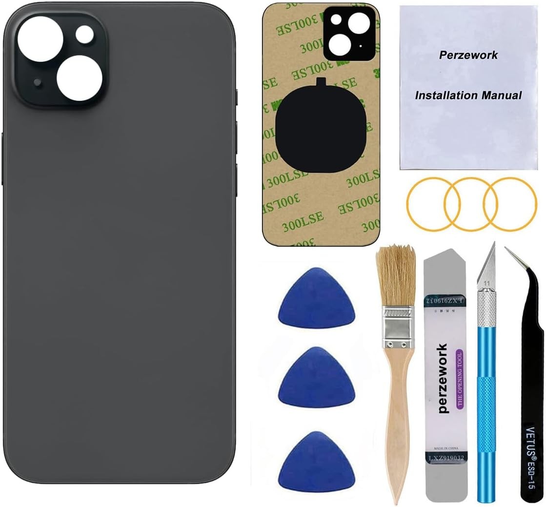 Rear Back Glass Replacement for iPhone 15 Plus 6.7 inches with Reparing Tool
