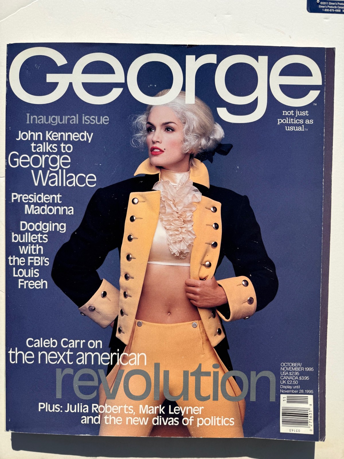 George Magazine Inaugural Issue Oct/Nov 1995 - JFK Jr, Cindy Crawford Like New 