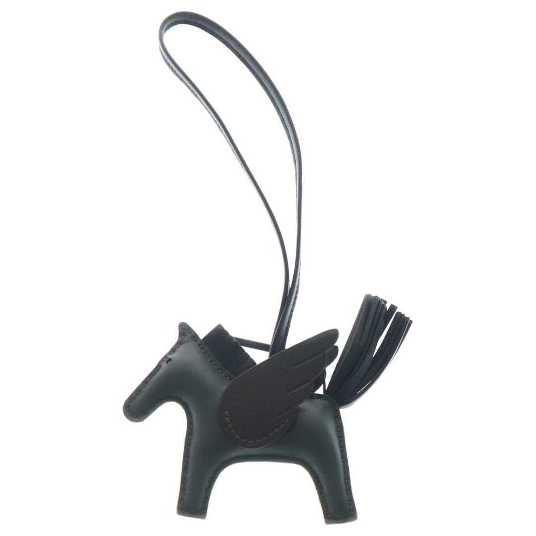 Hermes Rodeo PM Pegasus Bag Charm Strap dark green × brown Vermain Used 32885b87