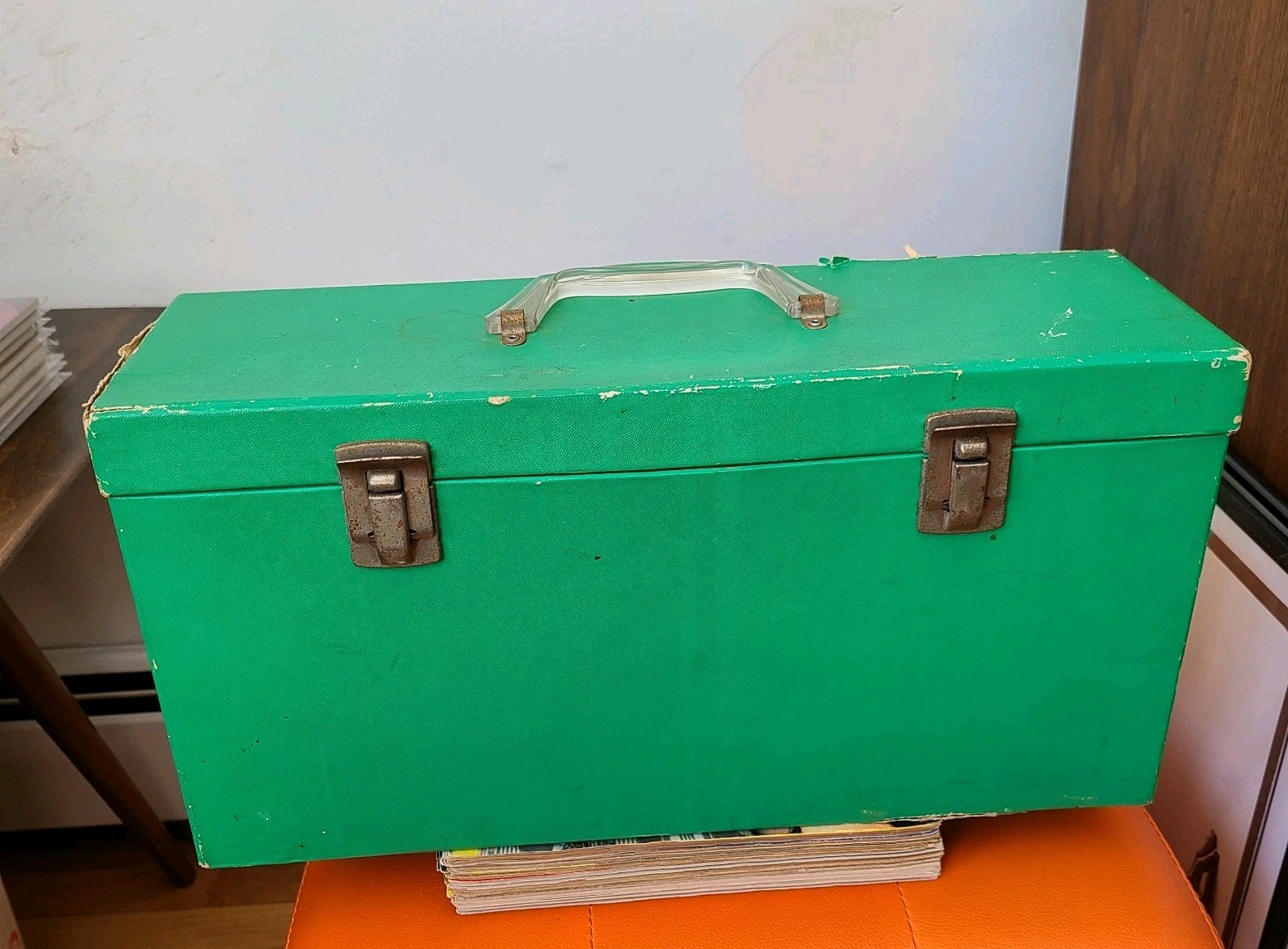 45 RPM Record Carrying Case Double Storage Platter Pak 7" 1950s 