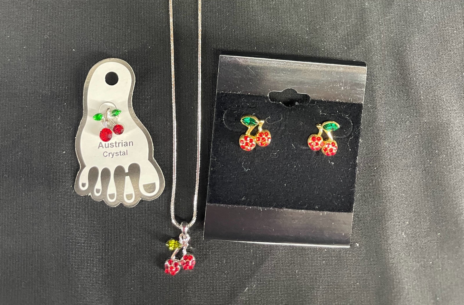 Fashion Jewelry Lot Earring Necklace Toe Ring Cherry Red Dainty Petite NEW