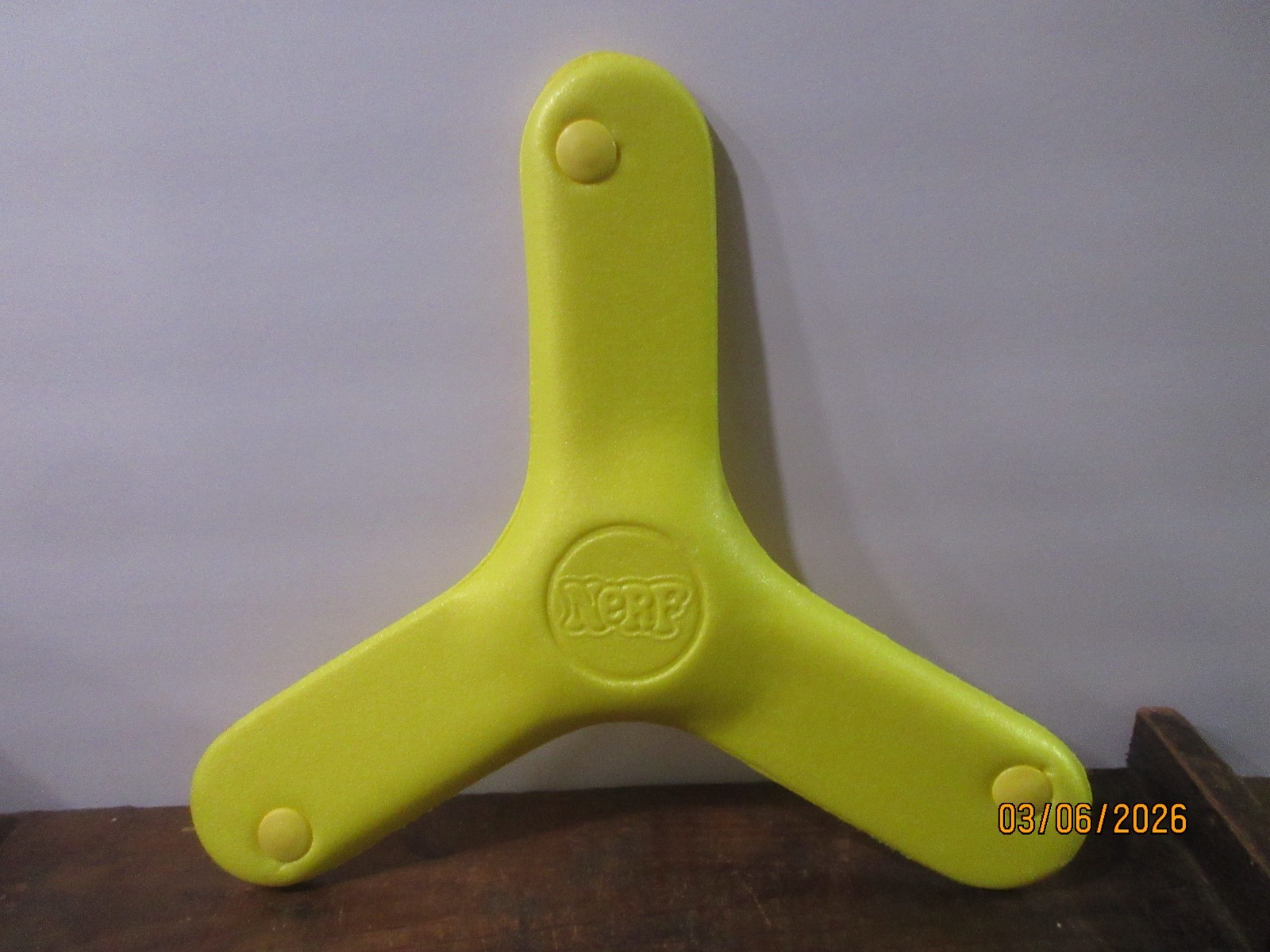 Vintage 1992 Kenner Nerf Turbo Screamer Boomerang Yellow Retro Toys Never Used!