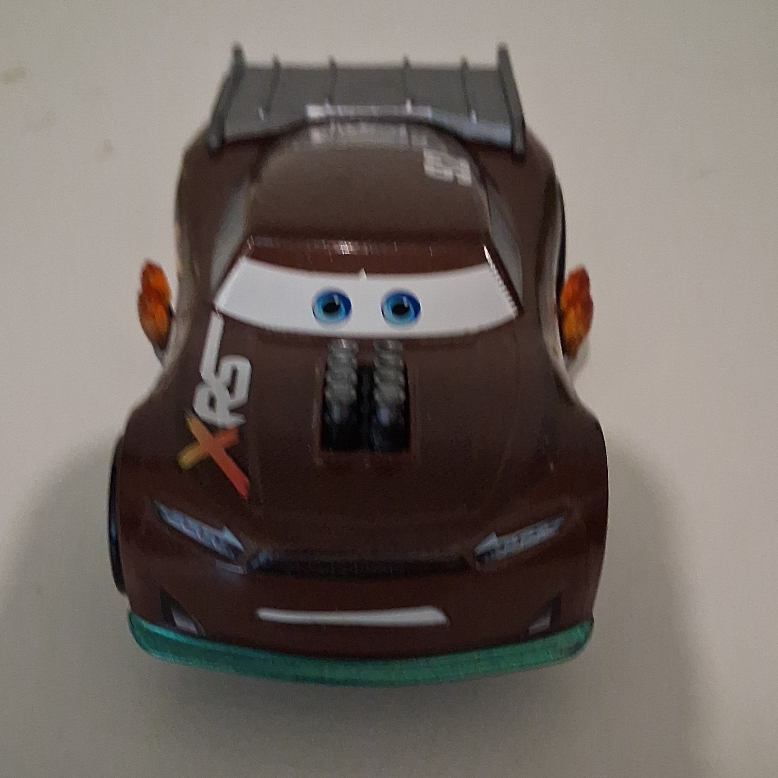 Disney Cars XRS Slot Car #92 Brown Green Cartoon Character Eyes