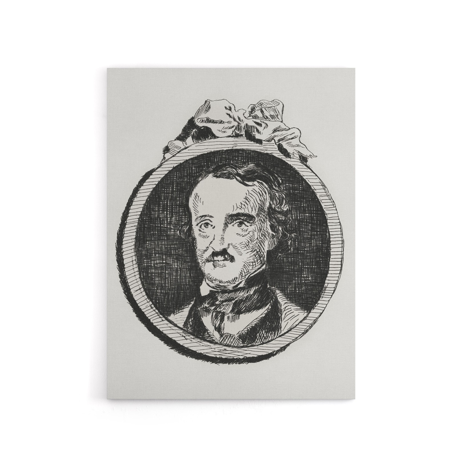 Edgar Allan Poe Portrait Manet Vintage Canvas Wall Art Print
