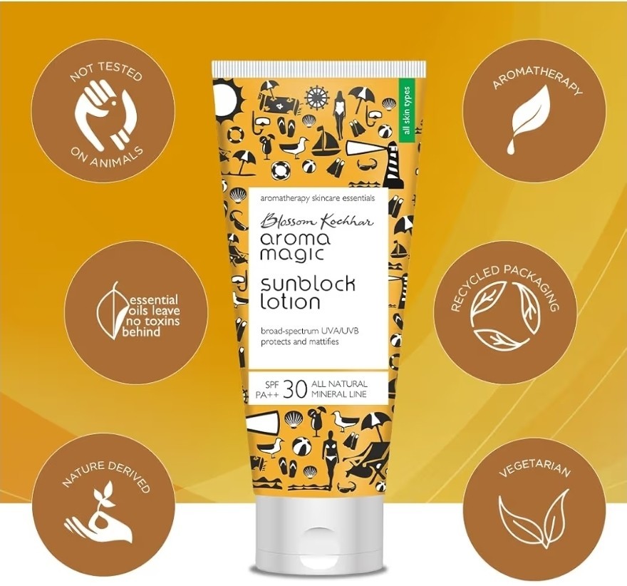 Aroma Magic Sunscreen Sun Block Lotion, SPF 30, 50ml