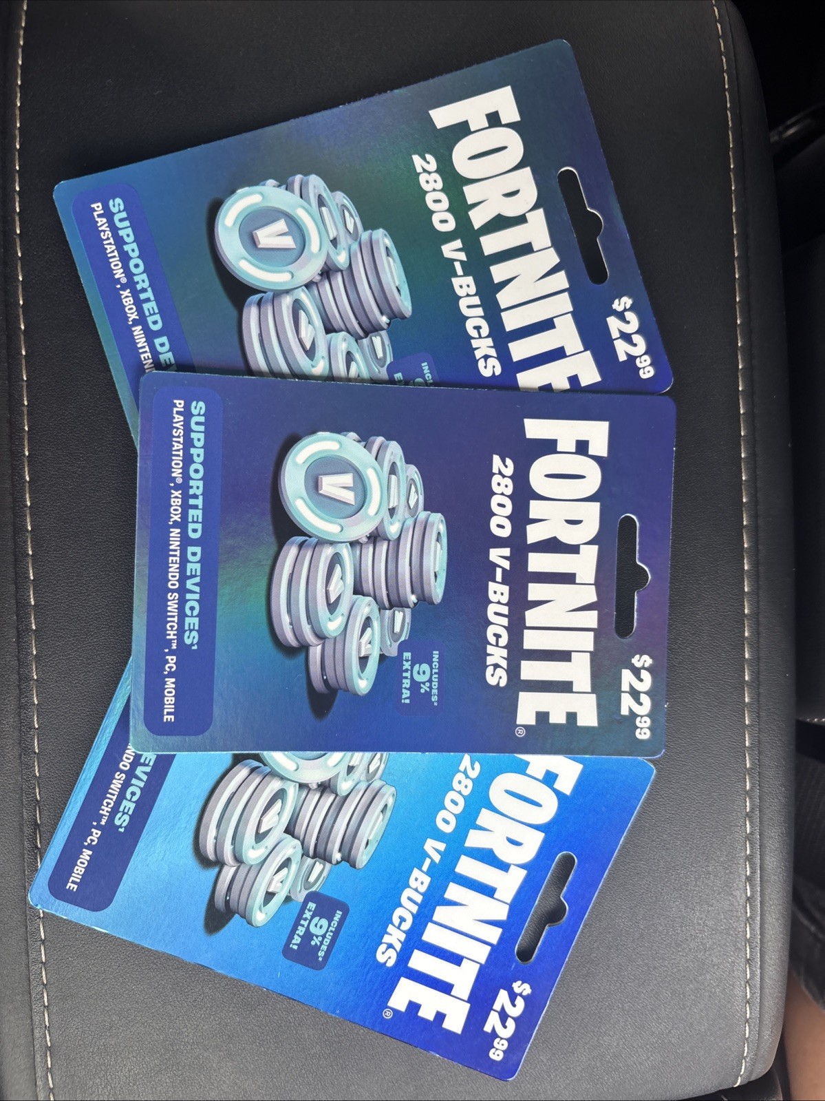 !!$70 Value Lot!! Authenticity Guaranteed Three Fortnite 2800 v Bucks Gift Card