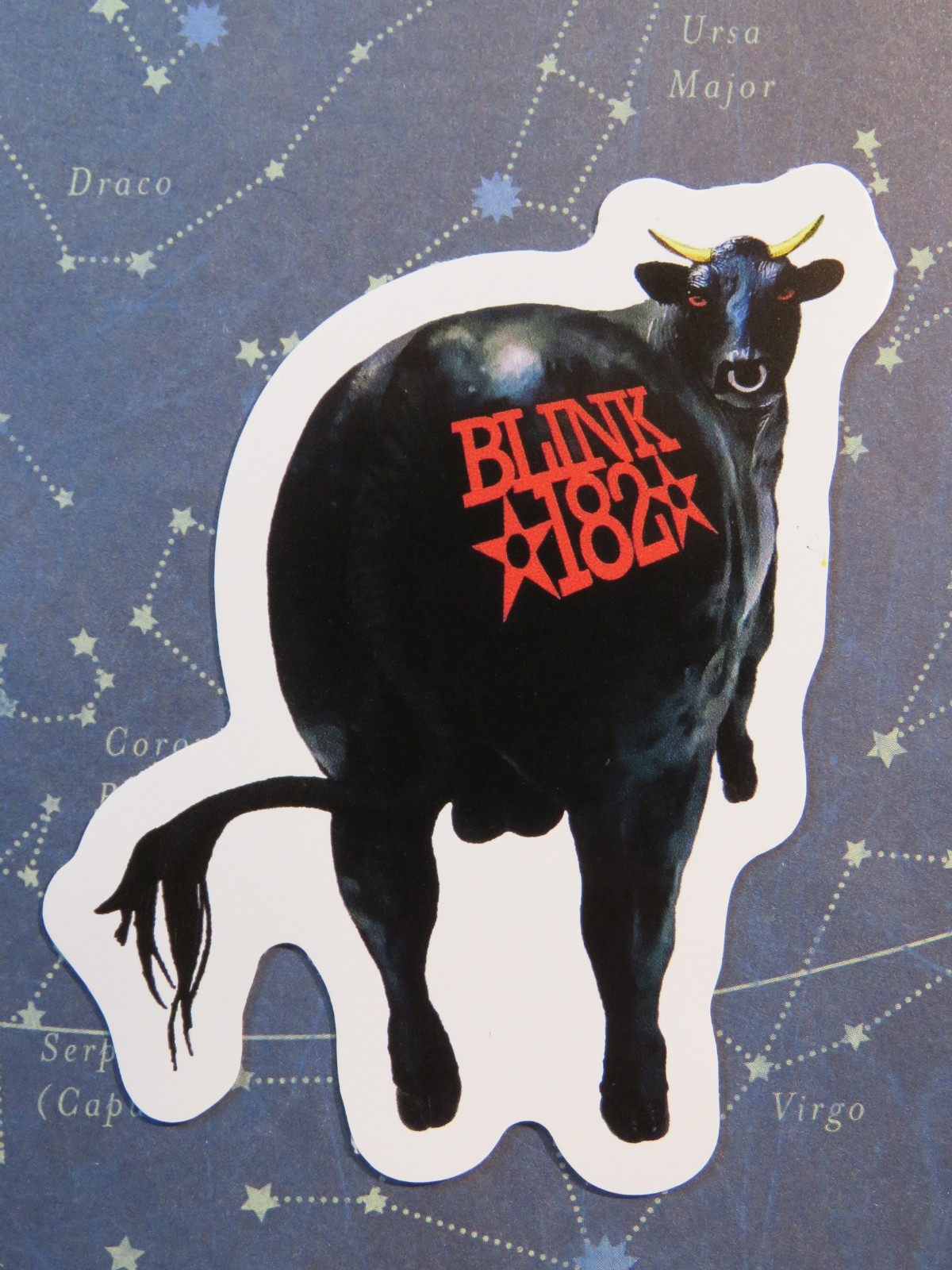 3.5" Music STICKER ~ BLINK 182: California Punk Rock Band "Dude Ranch" Black Cow