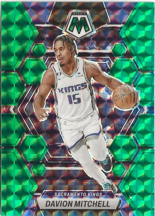 2022-23 Panini Mosaic Davion Mitchell Green Prizm SP Miami Heat