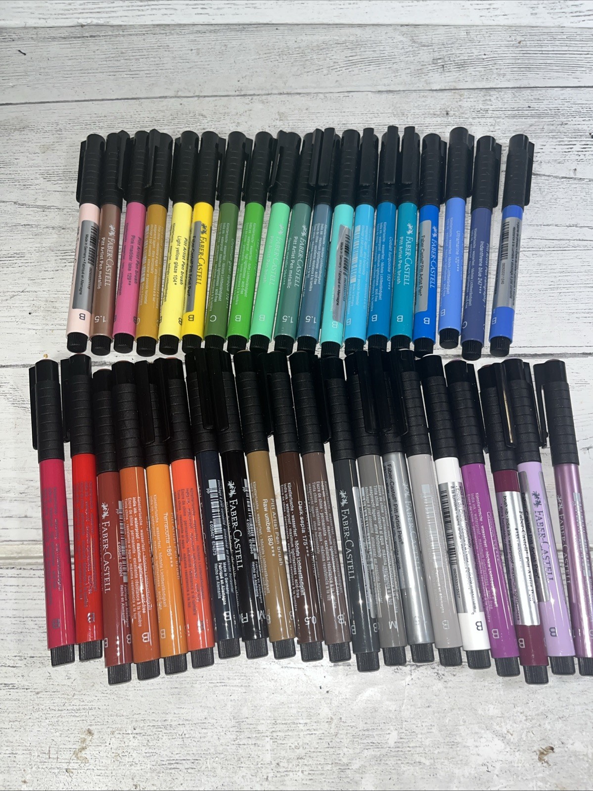 Faber Castell Pitt Artist Pen Brush Lot Assorted Set of 39 ALL NEW