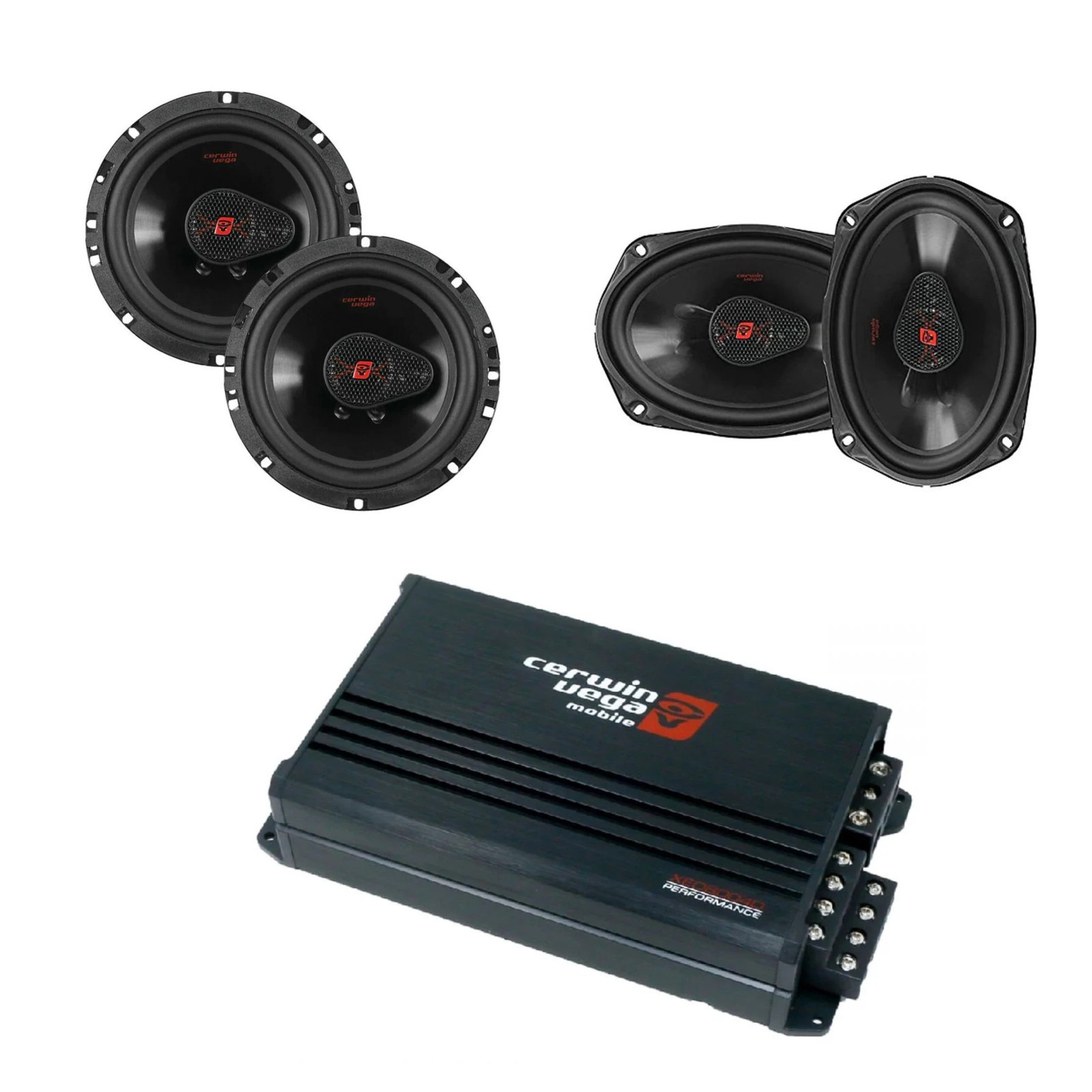 Cerwin Vega H7653 + H7693 Speakers WITH XED6004D Amplifier Package (NEW)