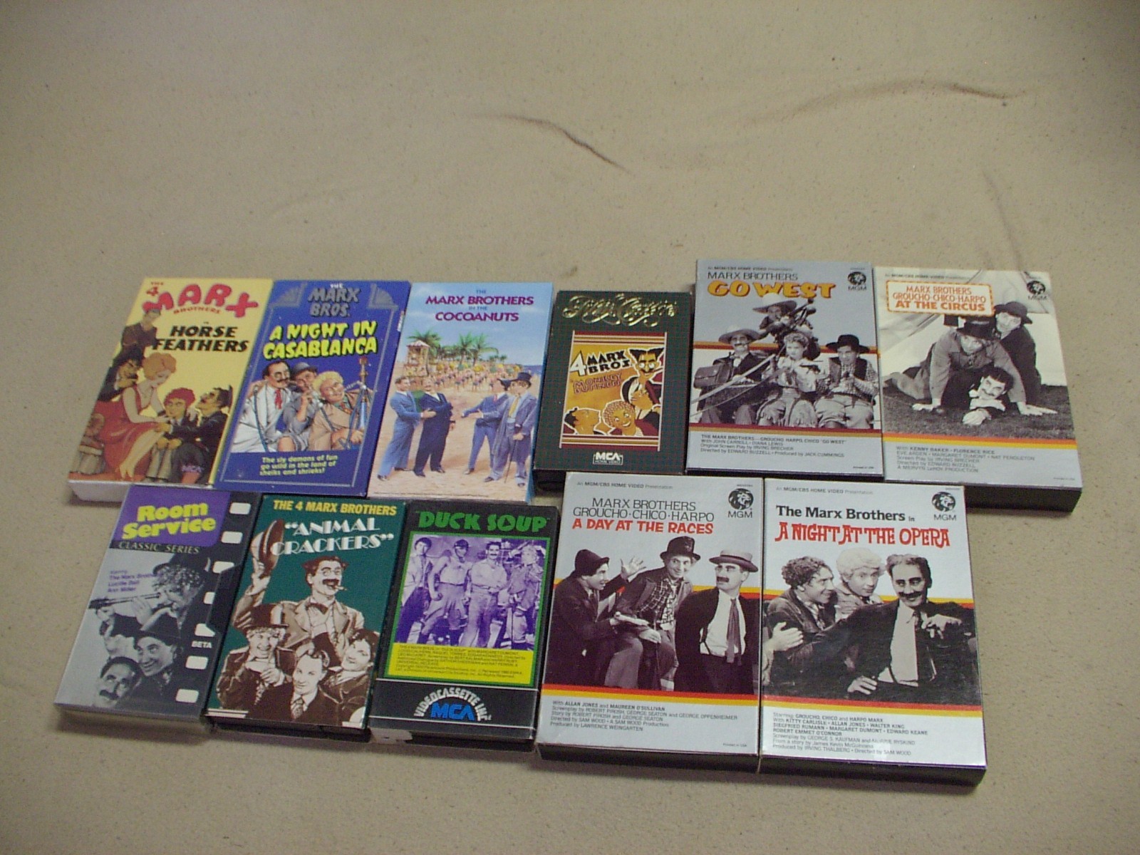 Marx Brothers lot of 11 Beta Betamax movie videos