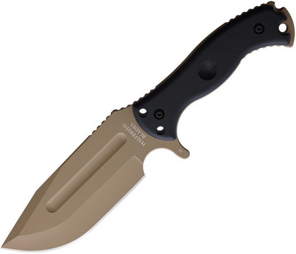 Halfbreed Blades Large Bush Knife Dark Earth Black G10 Handle - LBK-01 DE