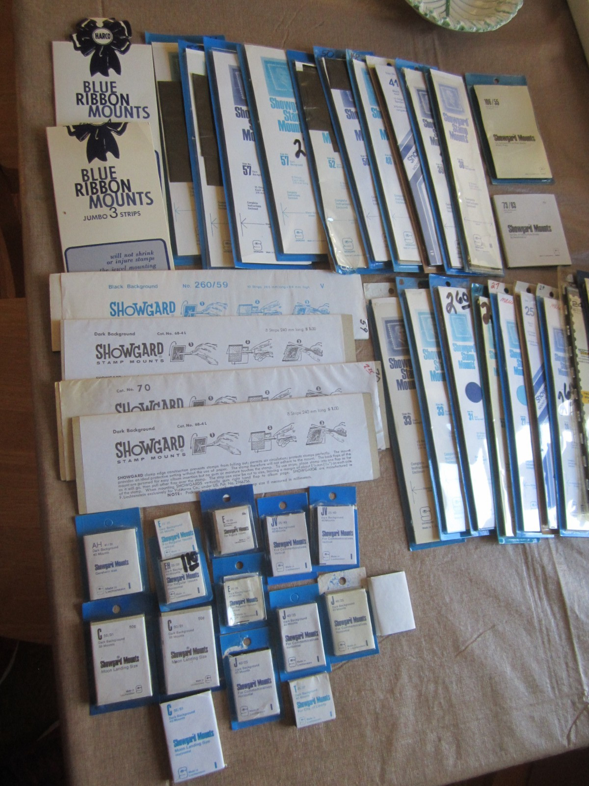 Large Lot of Stamp Showgard, Hawid, Mounts Unopened & Opened Packages Many Sizes