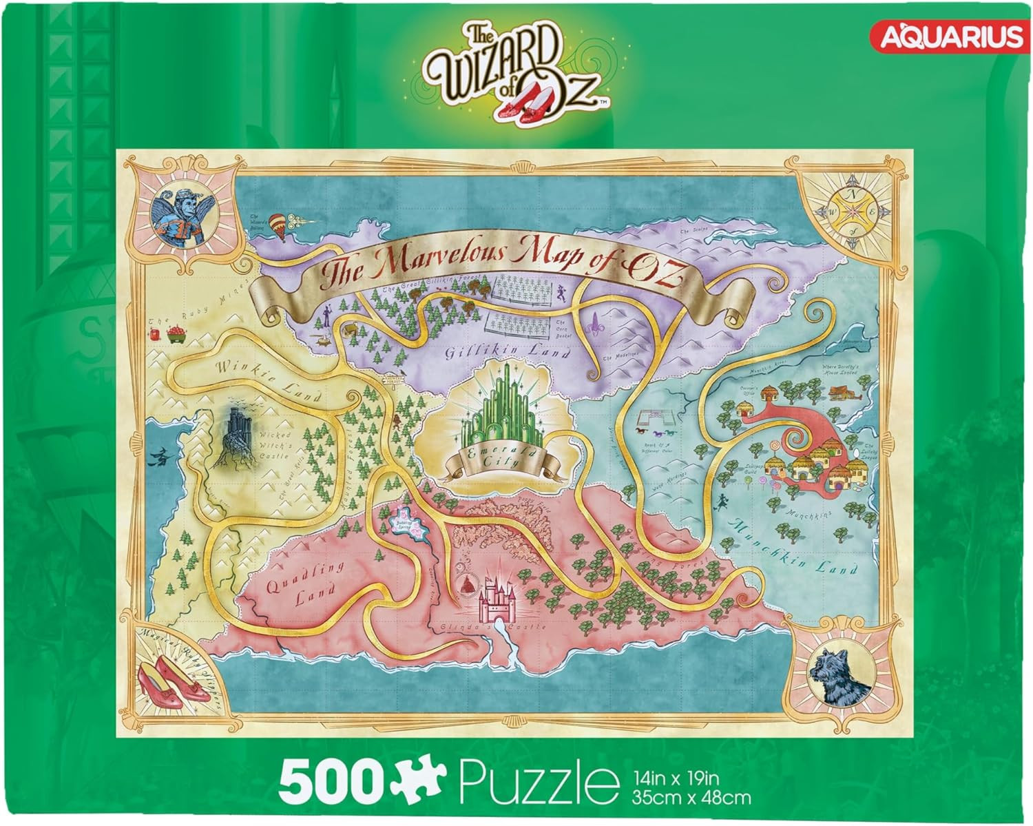 the Wizard of Oz Map (500 Piece Jigsaw Puzzle) - Glare Free - Precision Fit - Of