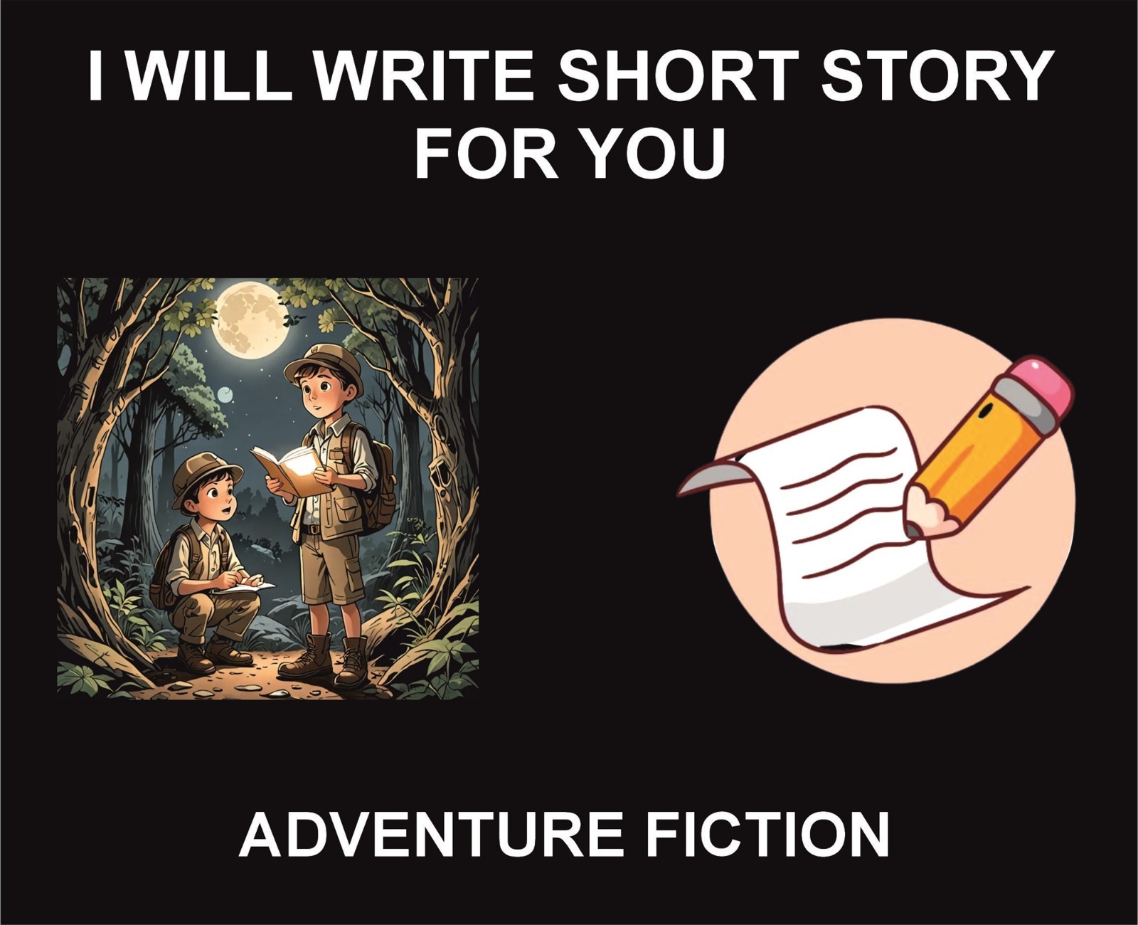 I will Write Short Story for you, Adventure Fiction, PDF