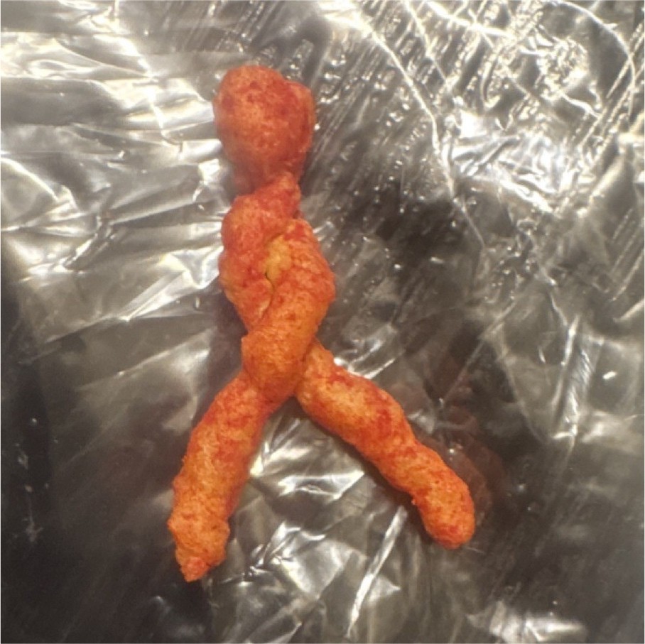 Wishbone or Walking Person Cheeto  **RARE**￼