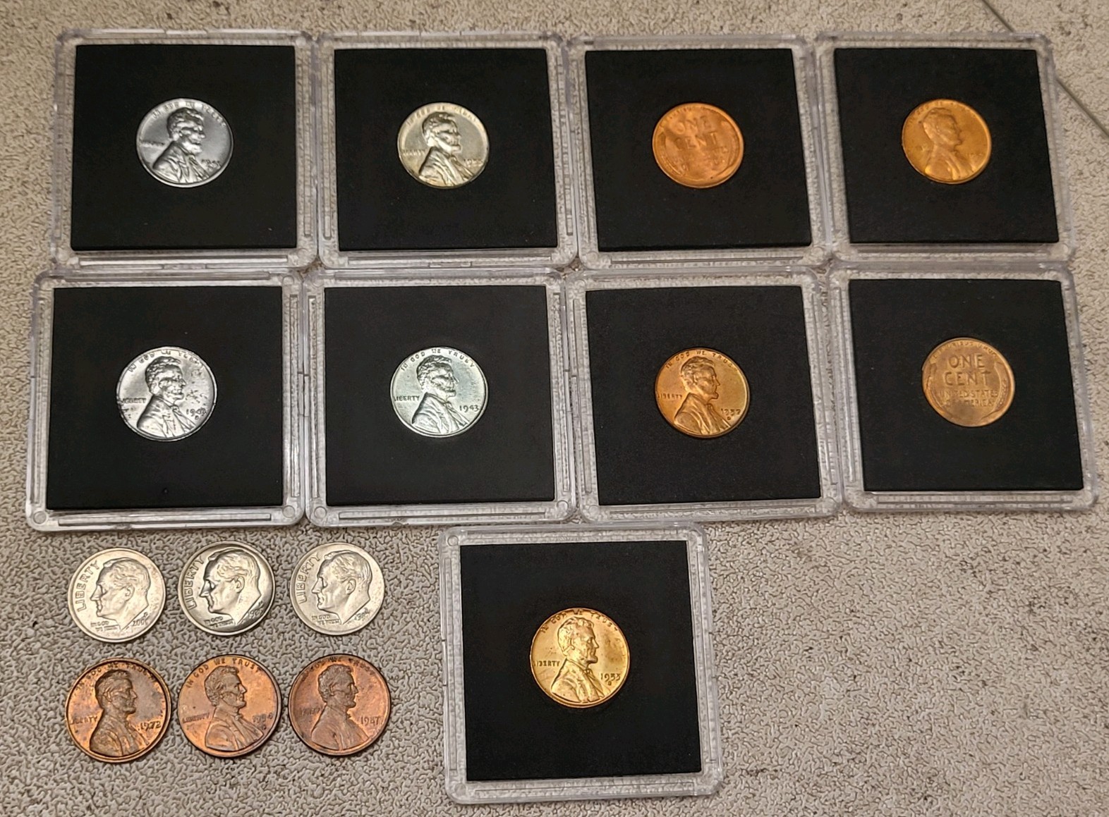 US Mint Error 15 Coin Lot  plus Steel Penny set and odd 1955 Steel cent rare 2