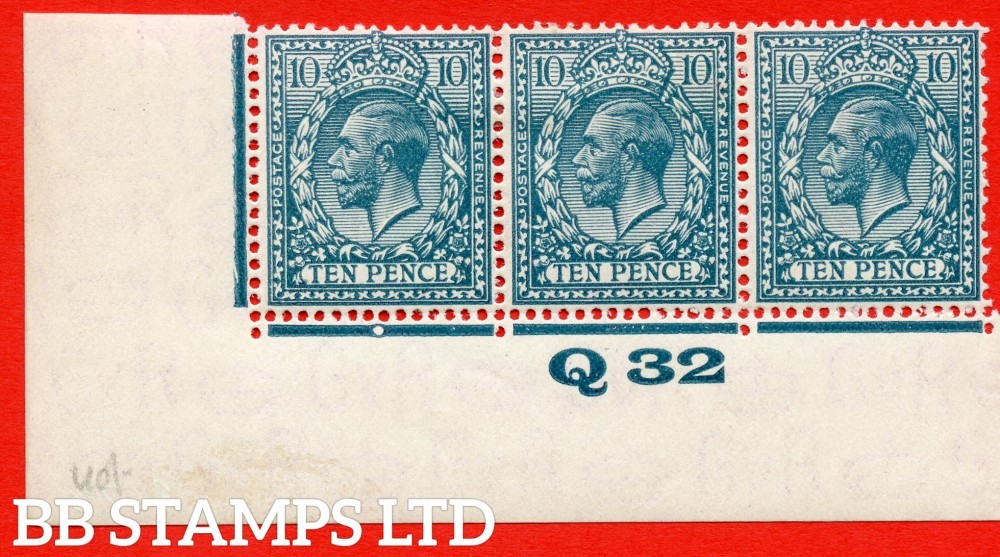 SG. 428 variety N44 (2). 10d Deep Greenish Blue. A mounted mint control " B46782