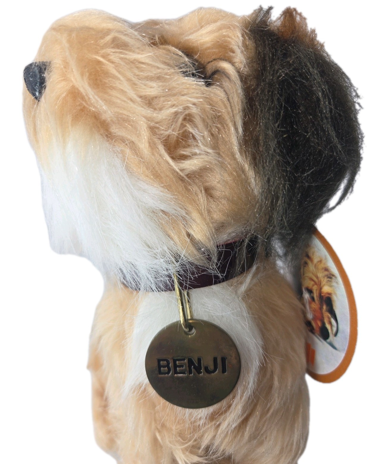 Vintage BENJI Plush Stuffed Dog 1980 Dakin Brass Tag Collar Dakin NEW WITH TAGS