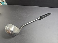 Vintage ANDROCK Stainless Soup Ladle Spoon With Black Handle USA Made GUC