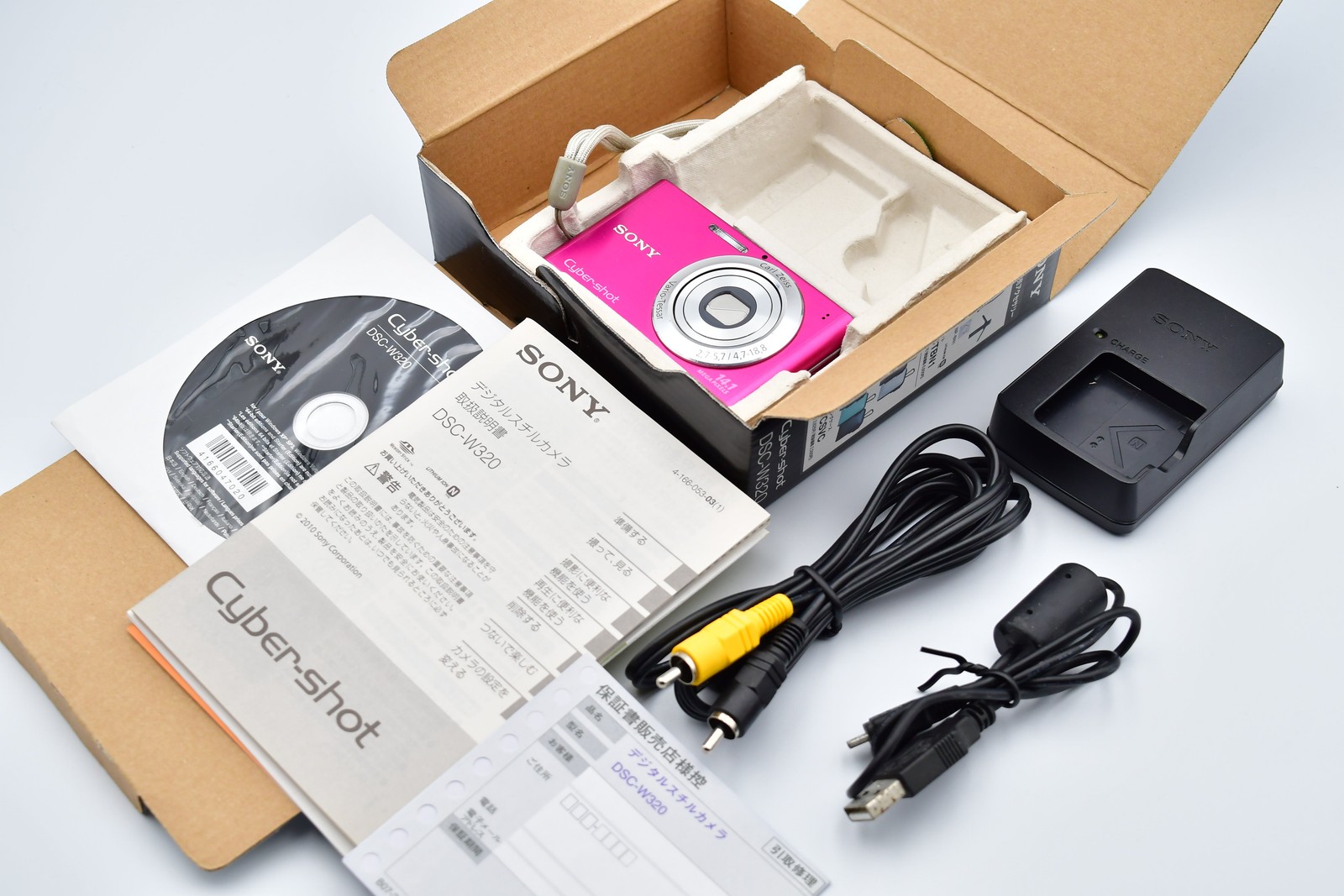 ⏯️[Excellent+5 in Box]SONY Cyber Shot DSC-W320 Pink Digital Camera Japanese Only
