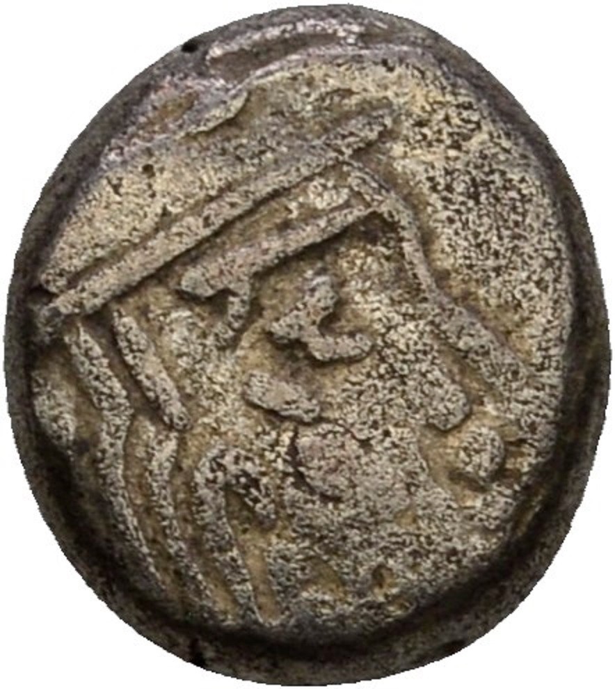 India Western Satrap Drachma Silver 11mm / 2g Genuine Coin #KPC291