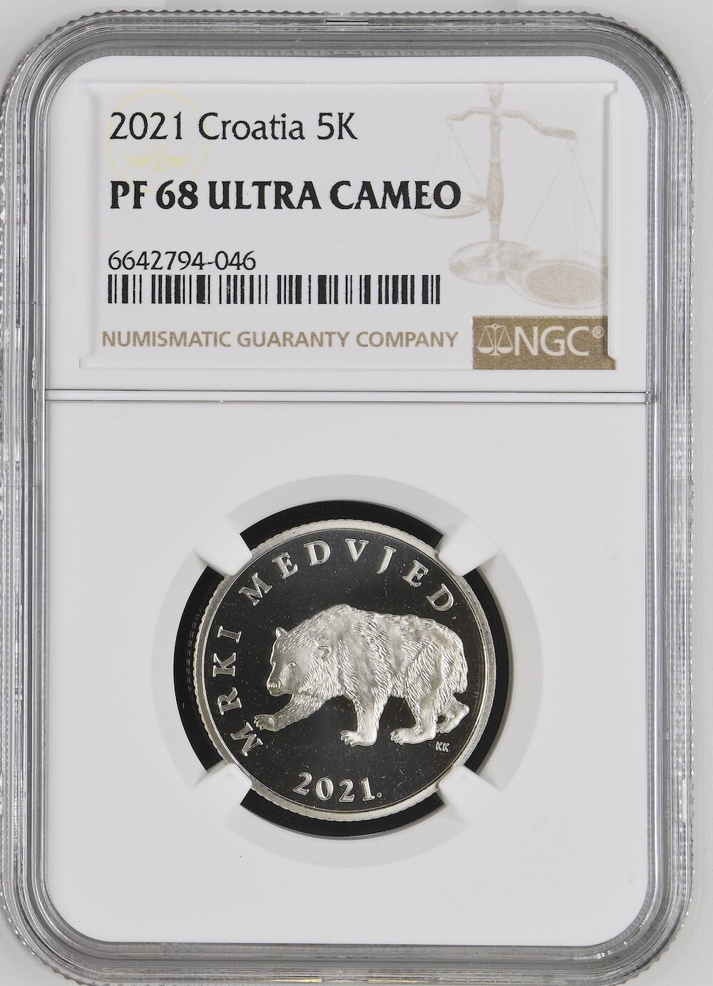 CROATIA coin 5 Kune 2021 NGC PF 68 Ultra Cameo