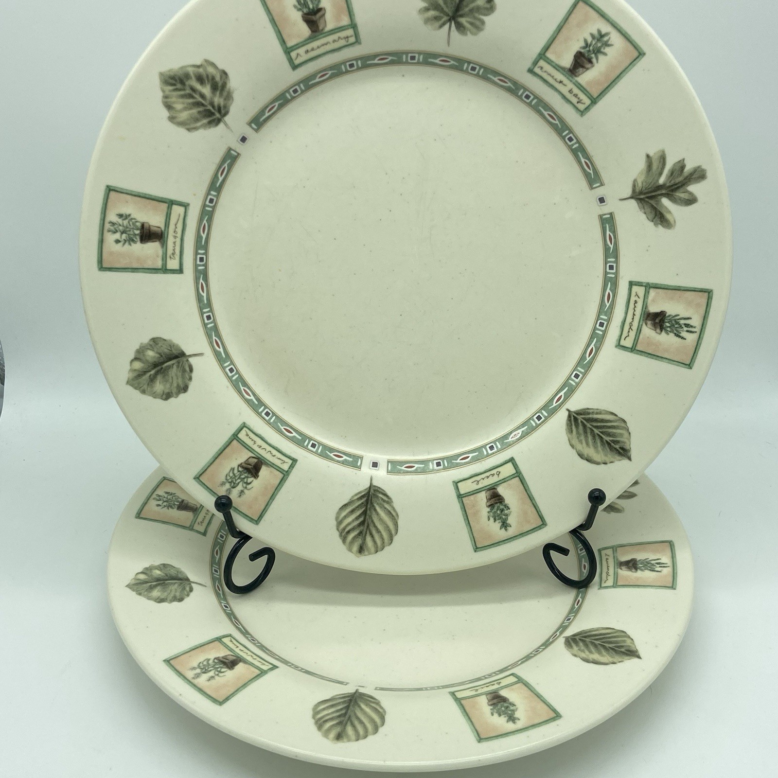 Portfolio Pfaltzgraff Naturewood Dinner Plates 11" Set Of 2 Vintage Stoneware