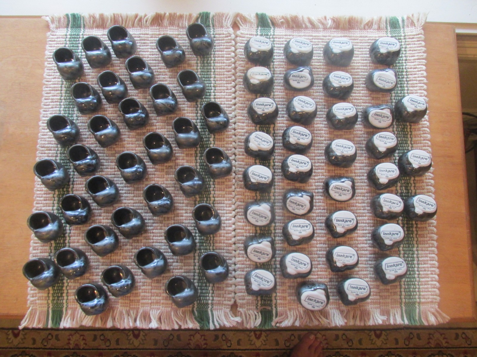 ESCARGOT CUPS SHELLS INNKARE RESTAURANT QUALITY BLACK GREY IRIDESCENT LOT OF 72