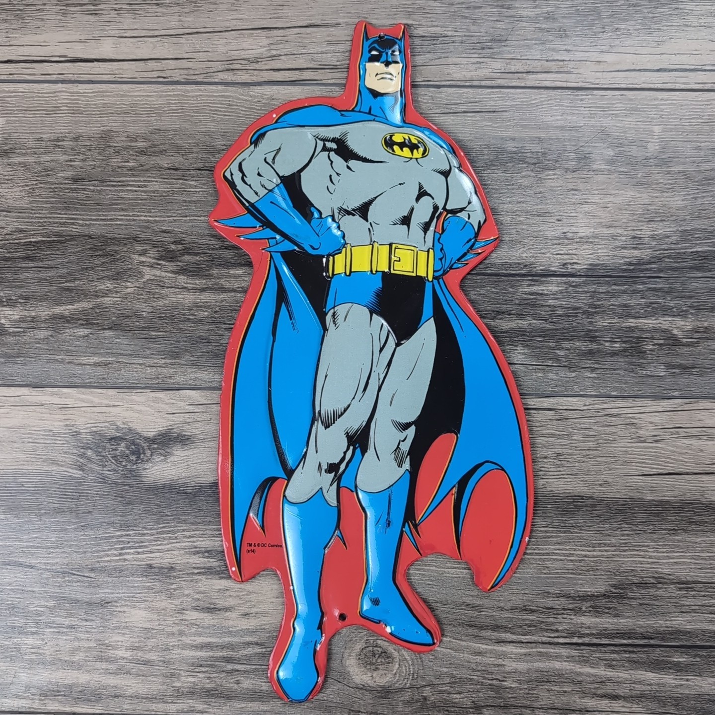 Batman 3D Metal Wall Decor DC Comics 13" Retro Mancave Kids Room Superhero 