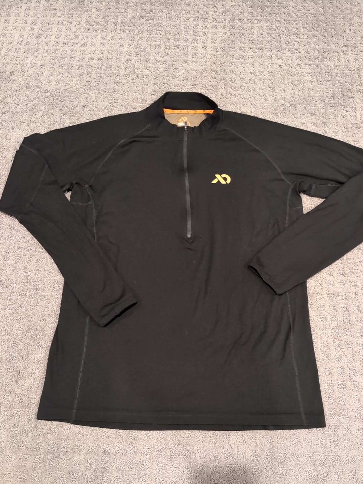 First Lite Aerowool Fuse LS 1/4 Zip Large Black 200 Weight Merino! Excellent 