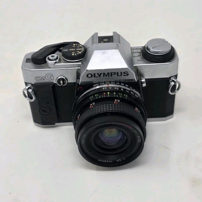 Olympus OM G Black Silver Vintage SLR Film Camera Classic Photography