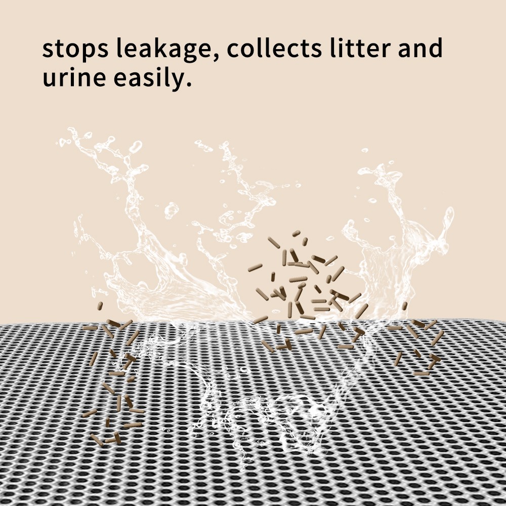 Premium Cat Litter Mat - Leak-Proof Waterproof Base & Non-Slip Backing - Effecti