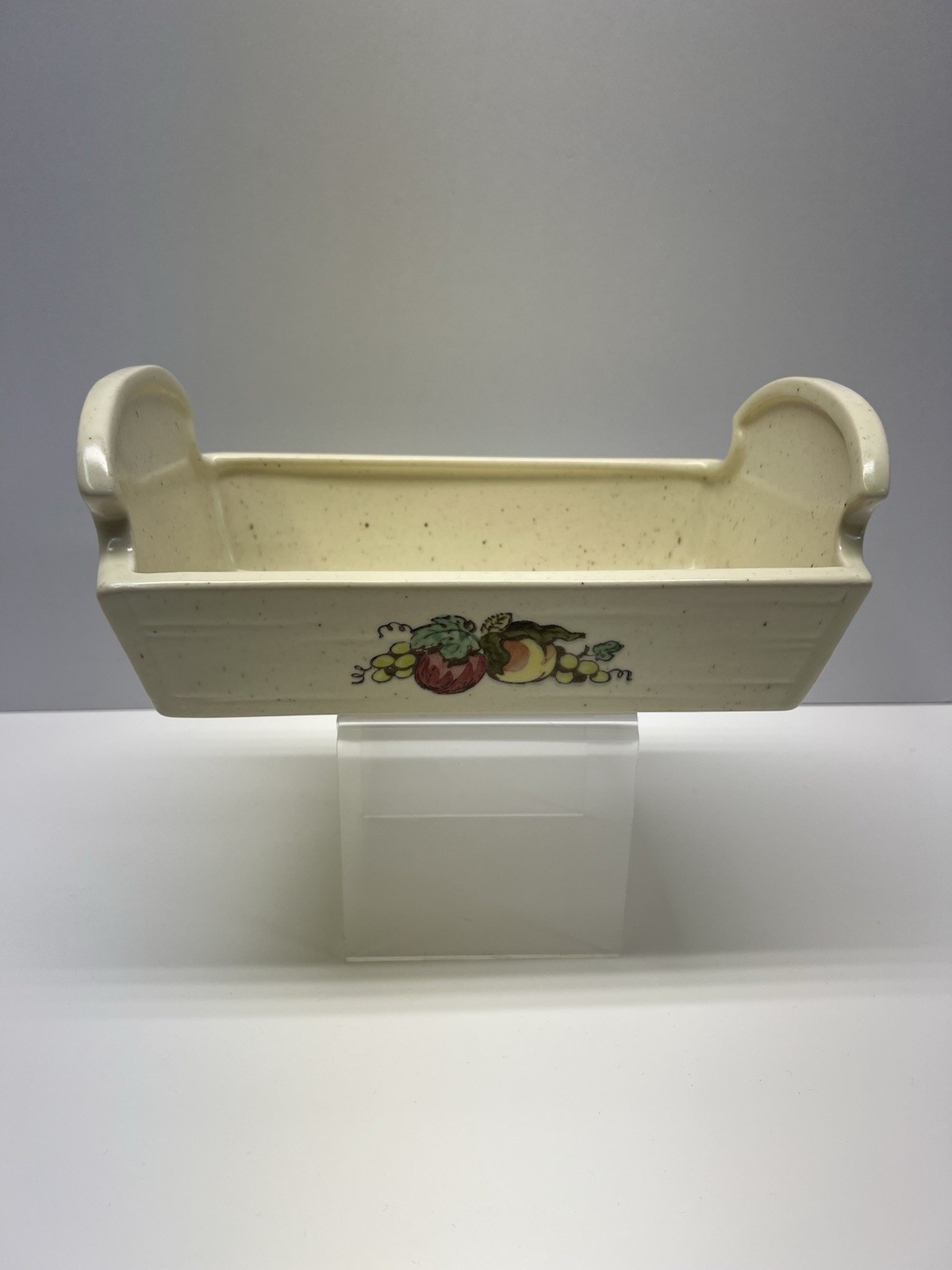 Metlox Poppytrail Provincial Fruit Bread Tray Vintage 1960 EUC USA 8.25x4.5x4”