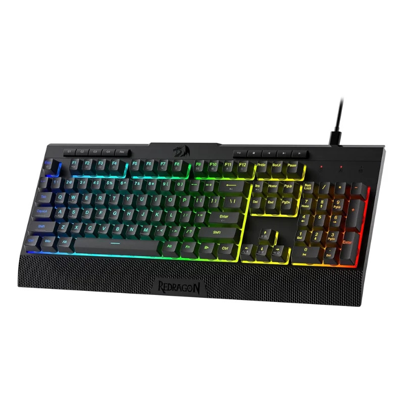 RGB Backlit 104 Key Membrane Gaming Keyboard w/ 5 Multimedia Keys & 4 Macro Keys