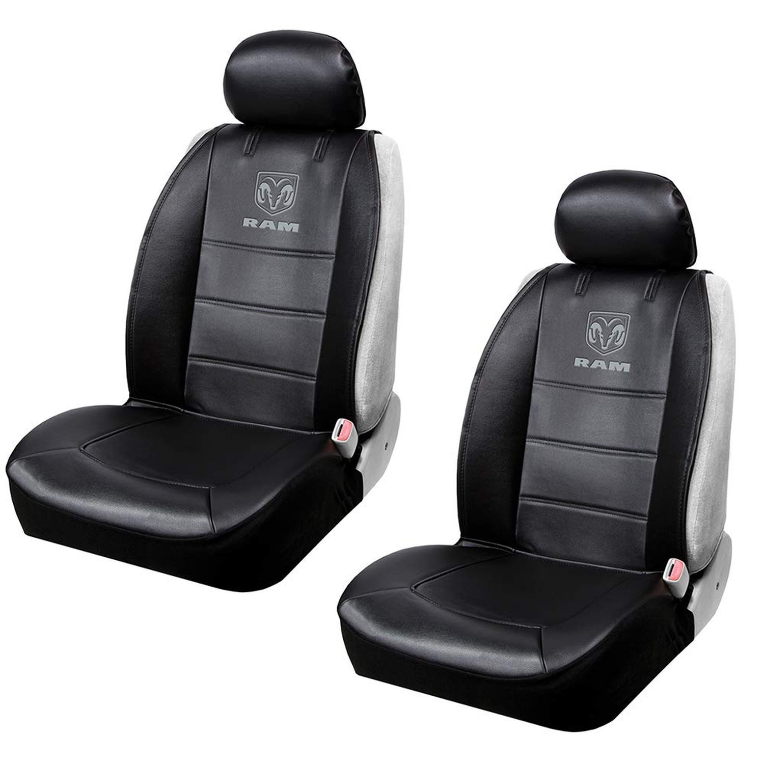 Plasticolor One Pair 008624R25 Seat Covers RAM Gray Embrodired Logo 3 Piece S...