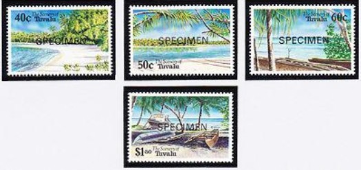 Tuvalu 1994 SG694-697 Beach Scenes SPECIMEN set MNH