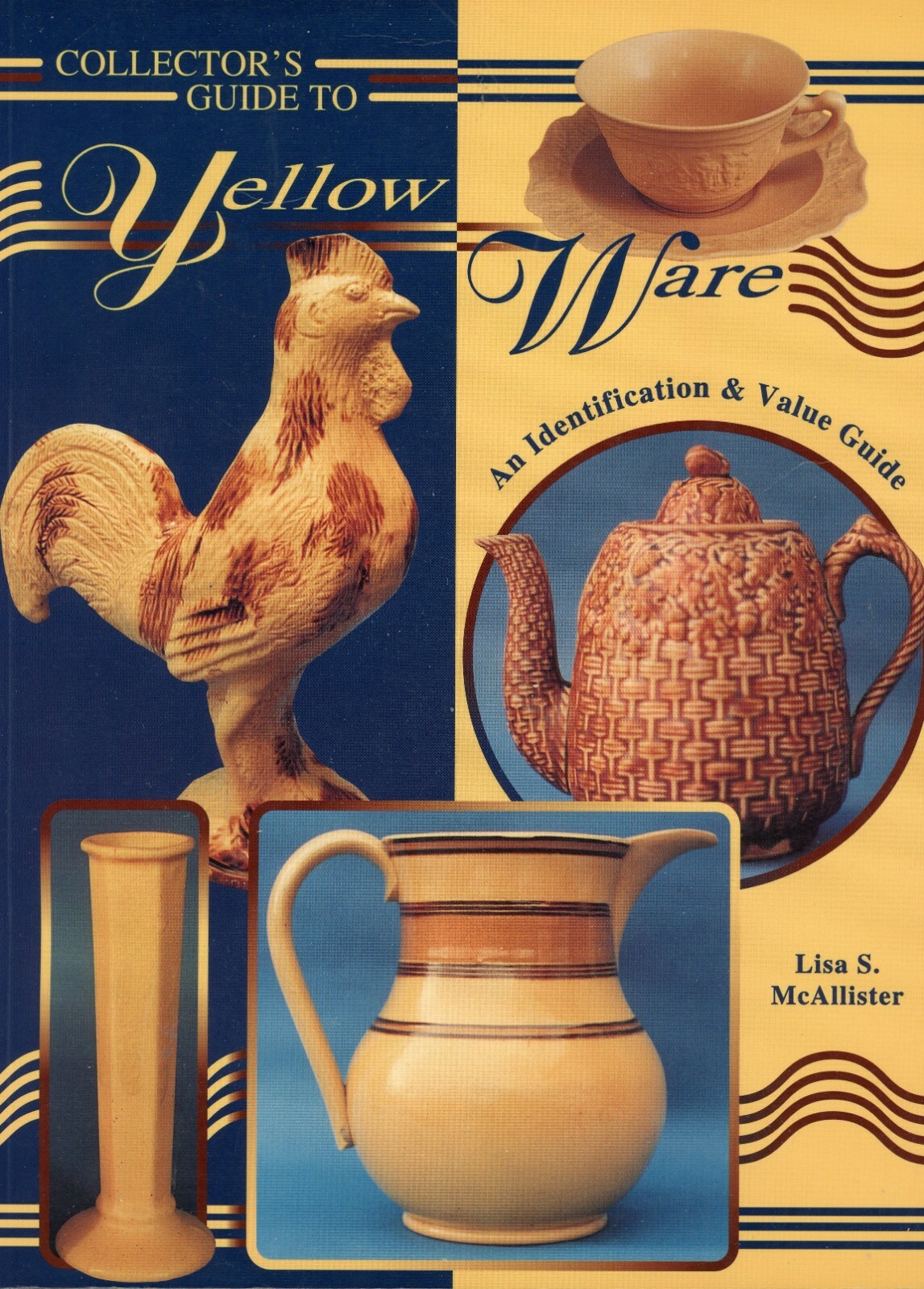 Antique Yellow Ware Stoneware Pottery - Types Makers Marks / Book + Values