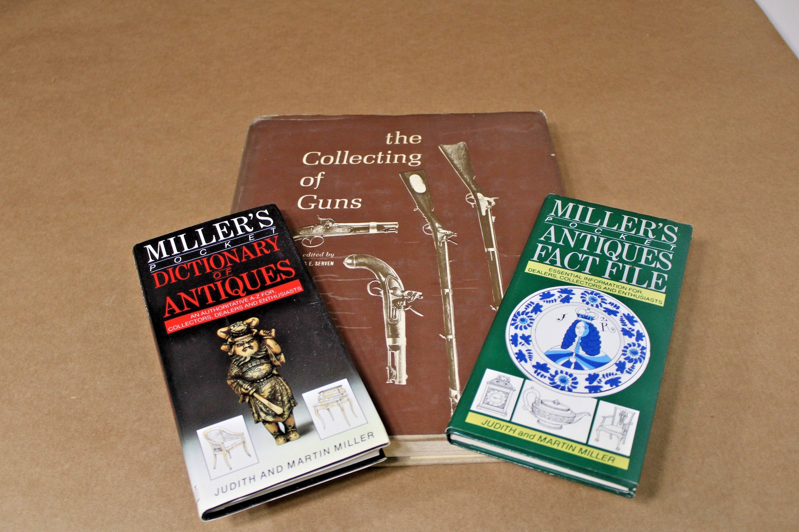 Lot of 3 Antiques Identification/ Pricing Guides for Guns, Pottery, China, Glass