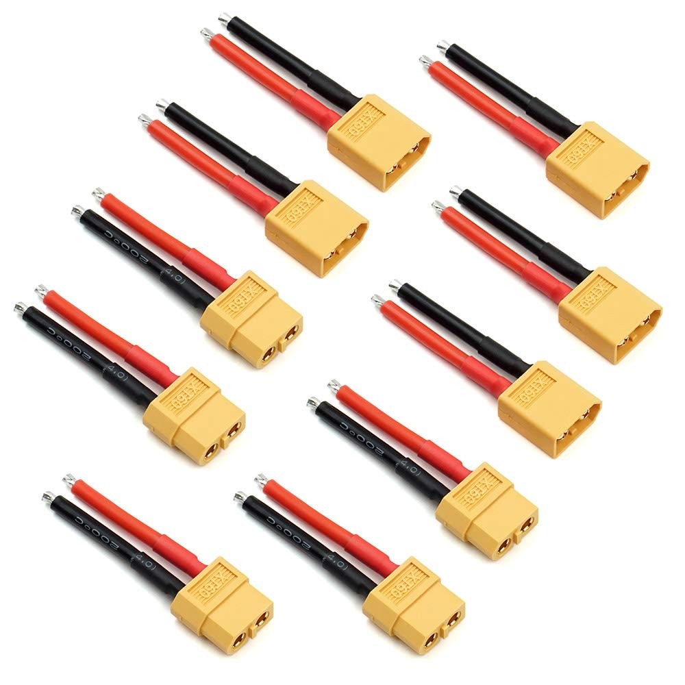 5 Pairs XT60 Plug Connector Female and Male with 14AWG Silicon Wire for RC... 