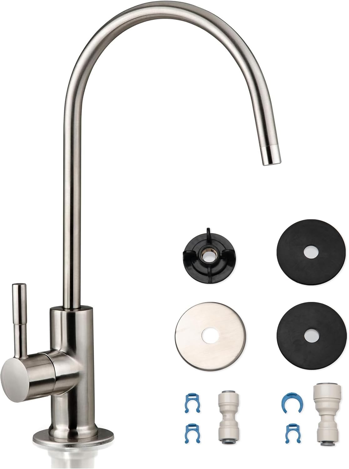 iSpring GA1-BN Drinking Water RO Faucet Brushed Nickel-1/4", Nickel 