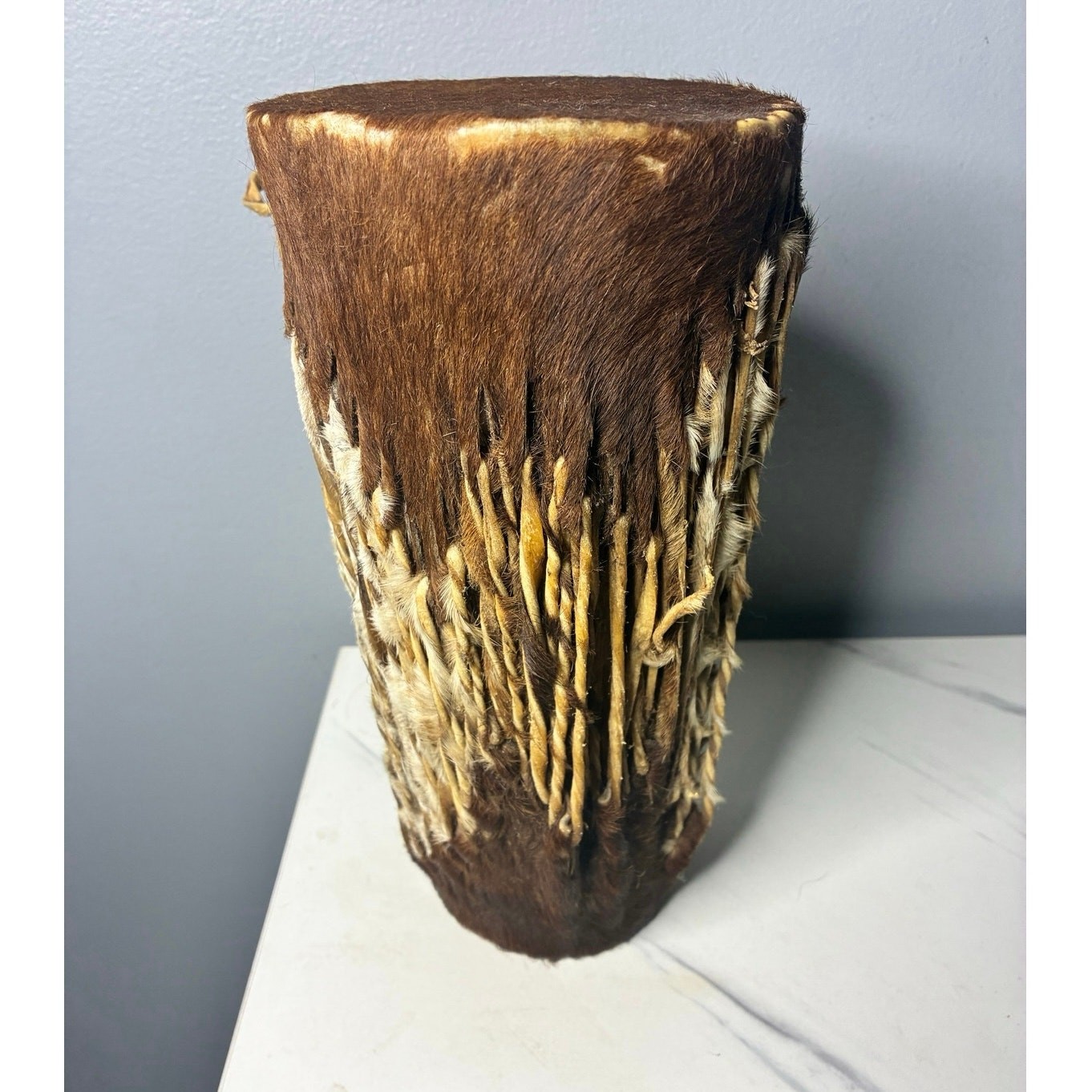 Vintage Hand-Laced Rawhide Drum – Tribal Style Hide Drum