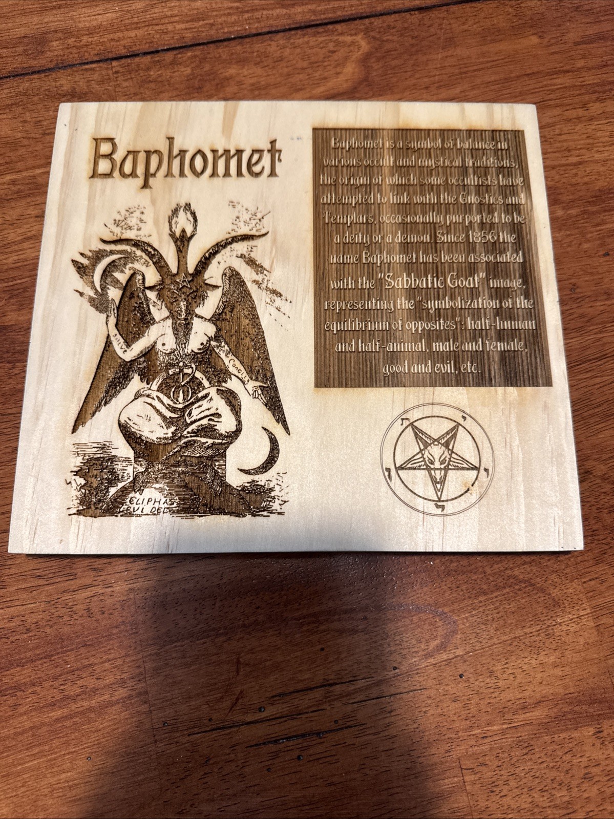 Baphomet Custom Wood Art