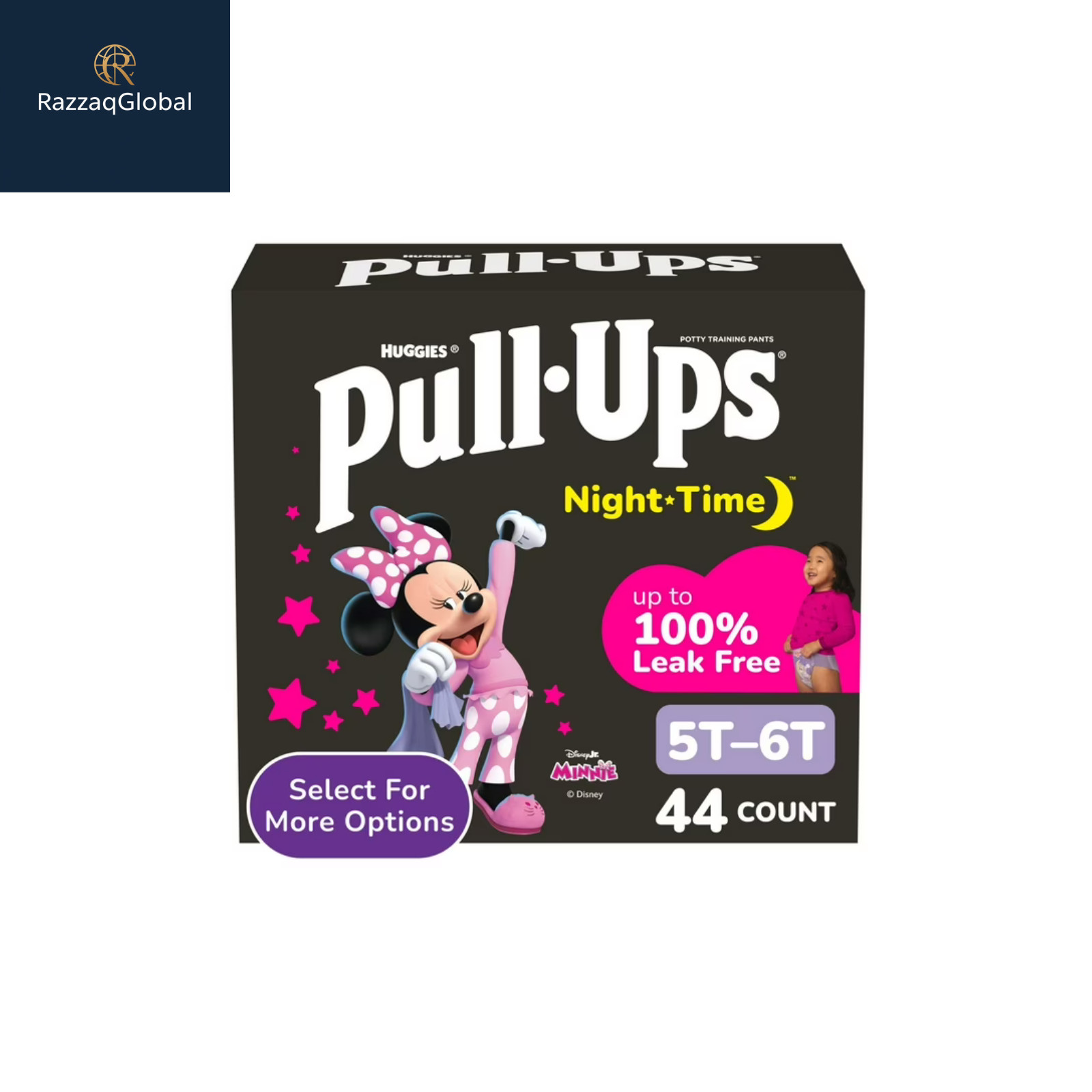 Pull-Ups Girls' Night-Time Potty Training Pants, 5T-6T (46-60 lbs), 44 Ct