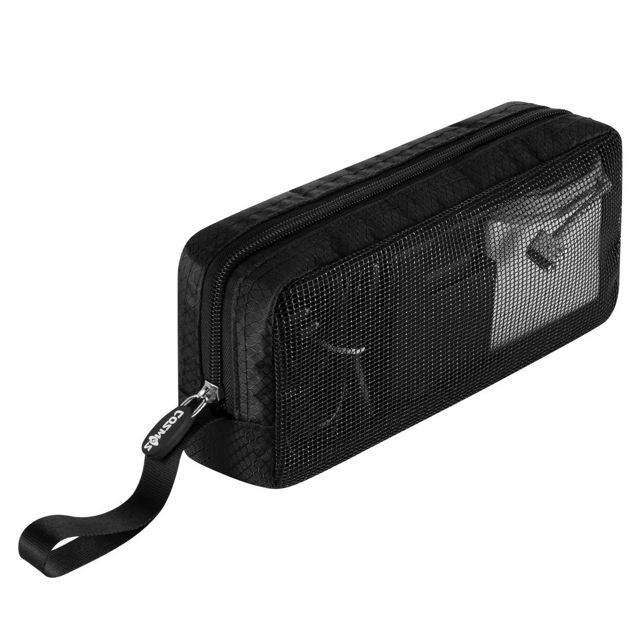 CM Travel Cable Organizer Case Portable Computer Accessories Large, Black 