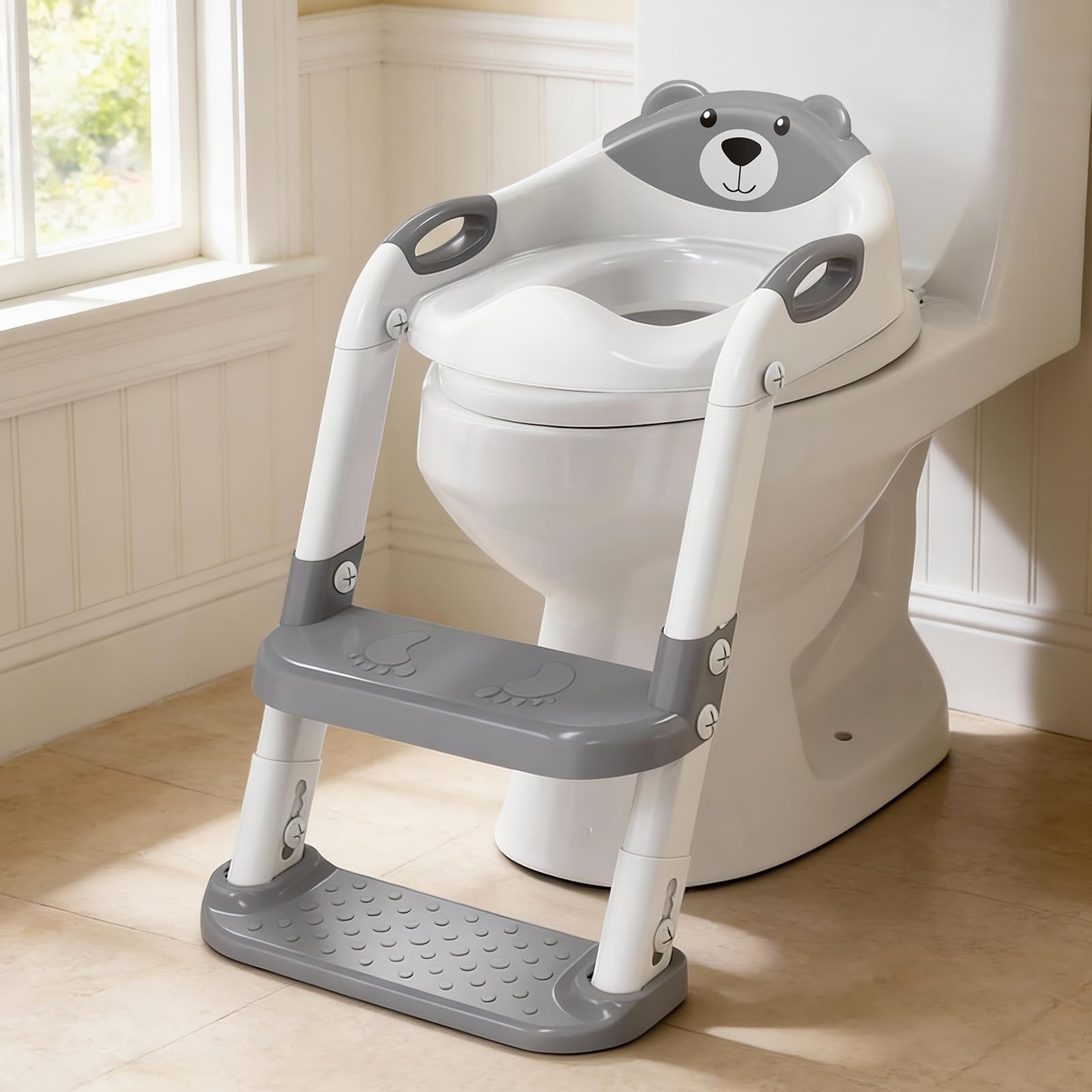 Potty Training Seat with Step Stool Ladder Kids Toddlers SKYROKU Toilet Boys